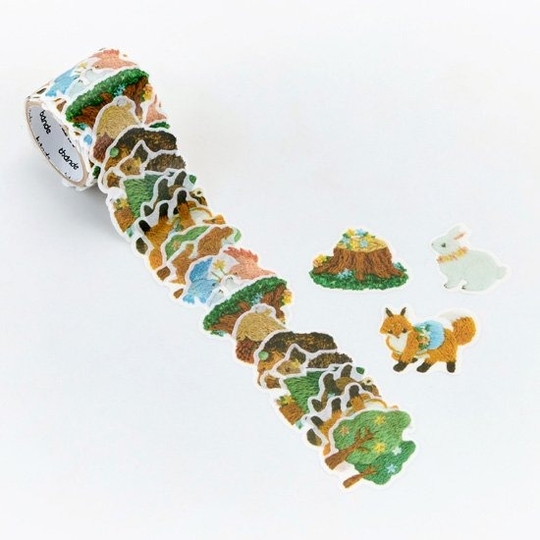 Bande Washi Tape Blooming Embroidered Forest