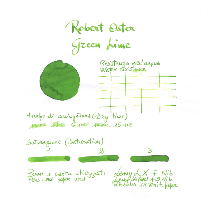 Robert Oster Green Lime Inchiostro 50 ml