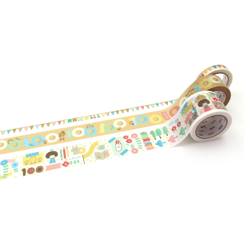 MT Masking Tape MT x Mizutama Set di 3 Washi Tape 100° anniversario