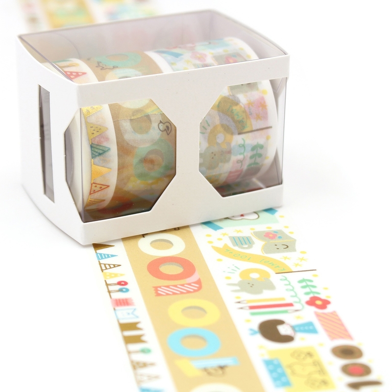 MT Masking Tape MT x Mizutama Set di 3 Washi Tape 100° anniversario