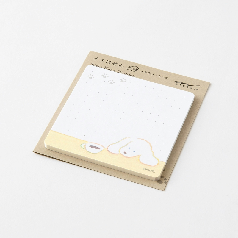 Midori Midori Sticky Notes Coffee and Dog