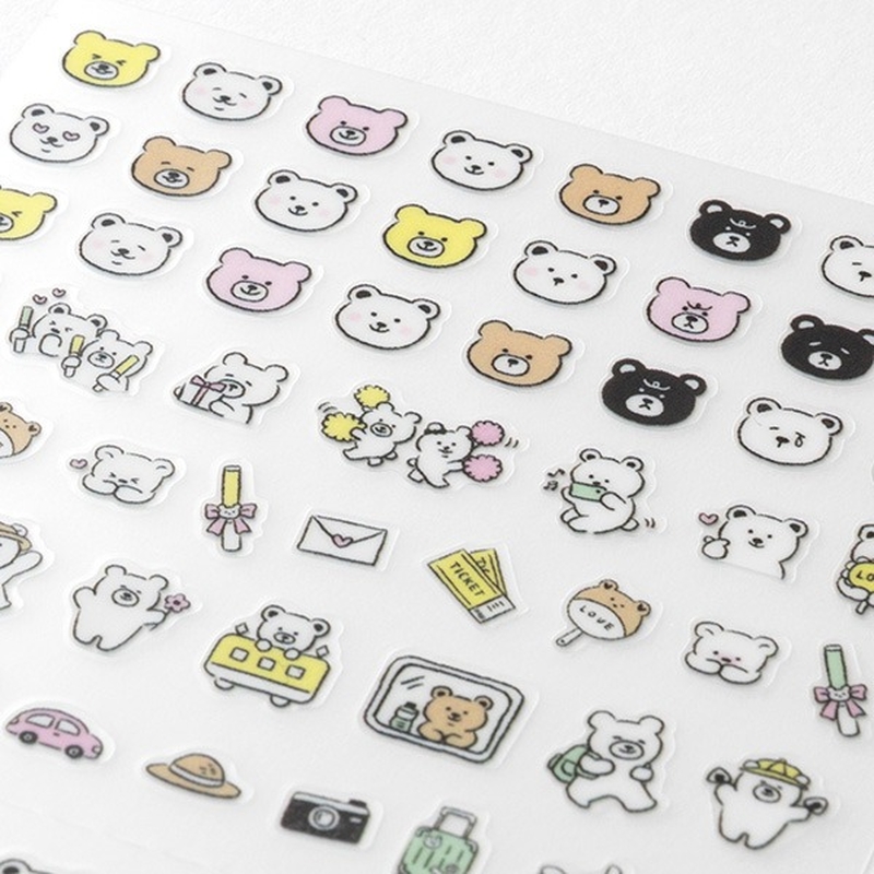 Midori Midori Stickers Pictograph Bear