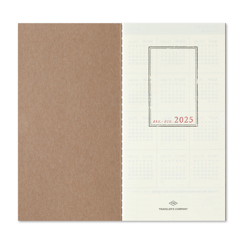 Traveler's Company Traveler's Notebook Refill 2025 Weekly Vertical Diary Regular Size