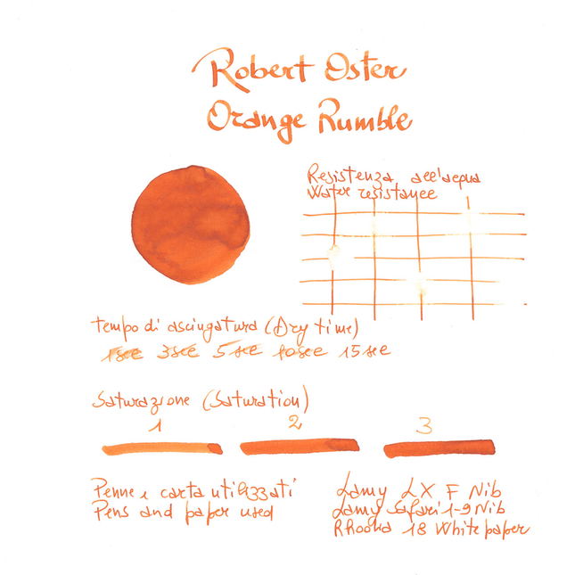 Robert Oster Orange Rumble Ink Bottle 50 ml