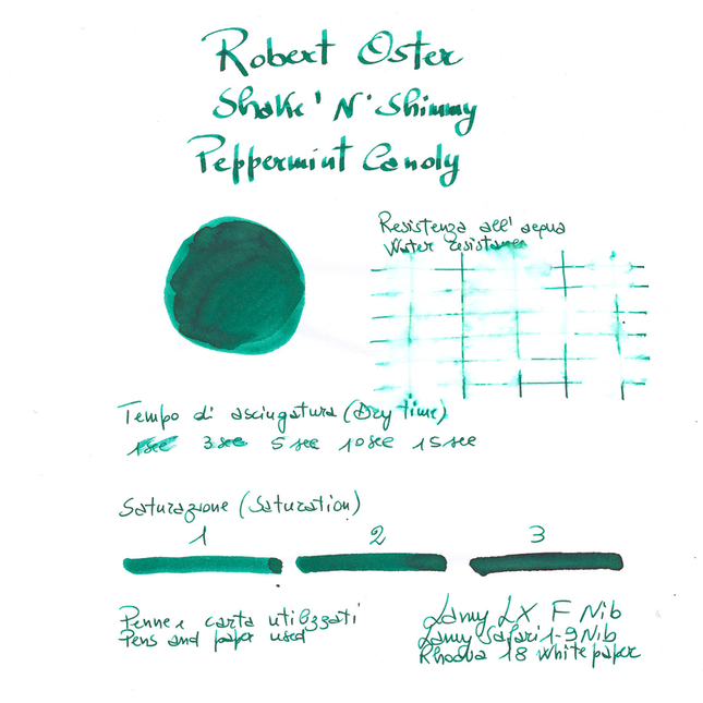 Robert Oster Shake 'N' Shimmy Peppermint Candy Inchiostro 50 ml
