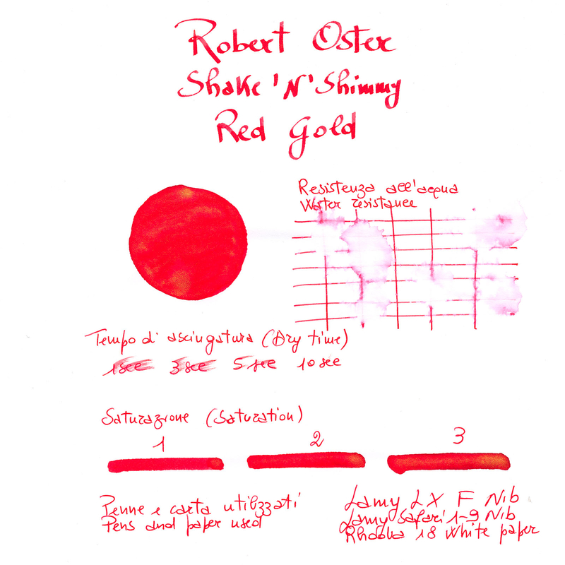 Robert Oster Shake 'N' Shimmy Red Gold Inchiostro 50 ml