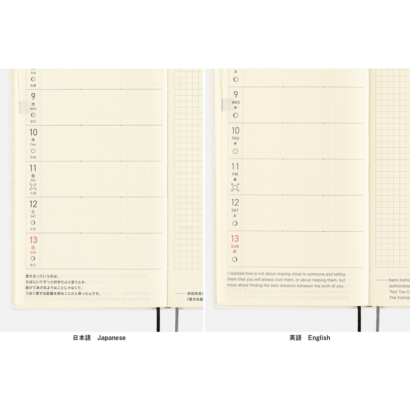 Hobonichi Techo Weeks 2025 Mega Colors Lemon Water