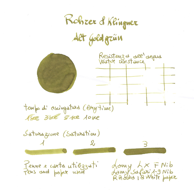 Rohrer & Klingner Alt-Goldgrun Inchiostro 50 ml