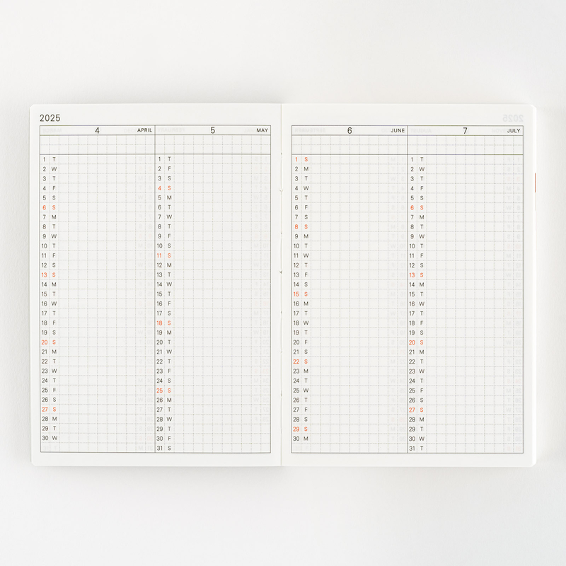 Hobonichi Hobonichi Techo Planner Book 2025 Agenda A6 Giornaliera