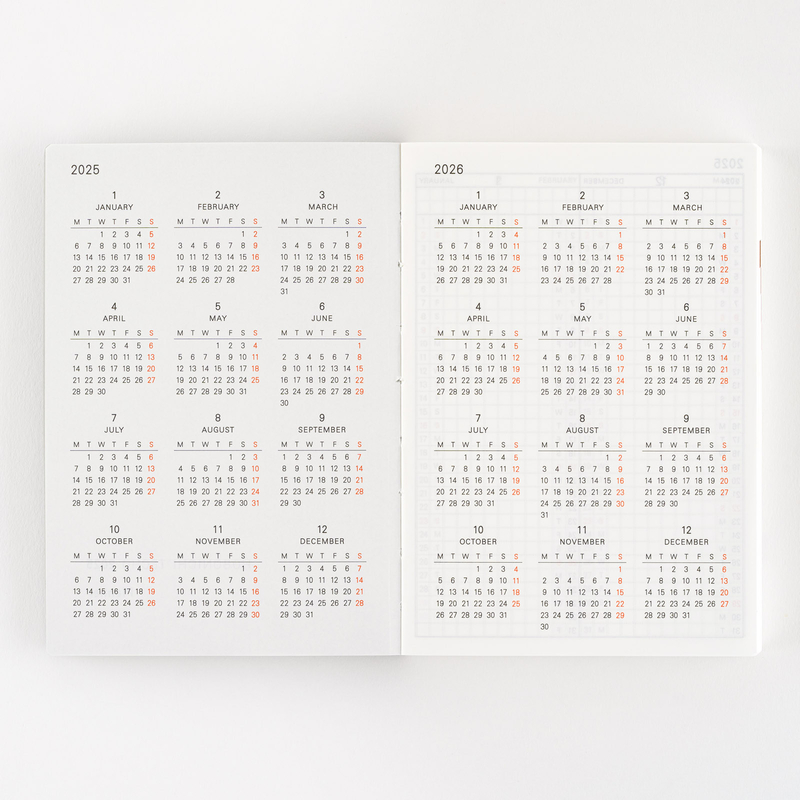 Hobonichi Hobonichi Techo Planner Book 2025 Agenda A6 Giornaliera