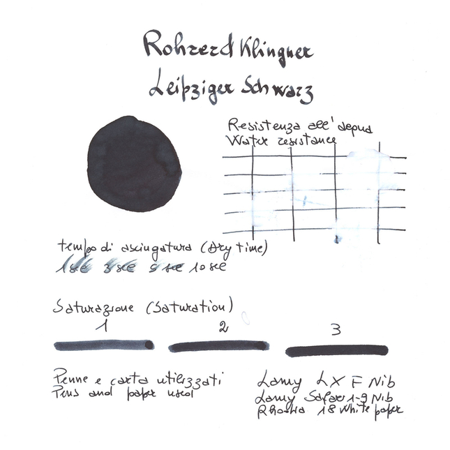 Rohrer & Klingner Leipziger Schwarz Ink Bottle 50 ml