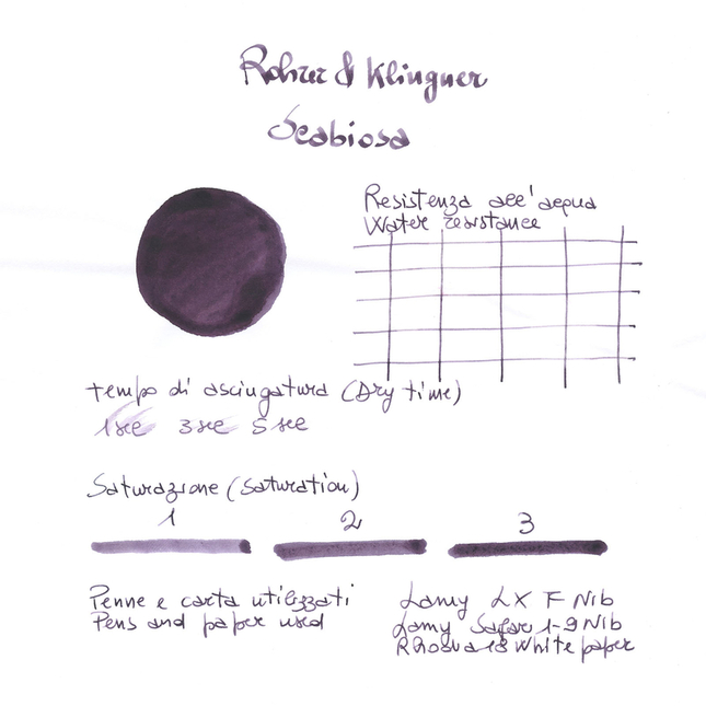 Rohrer & Klingner Scabiosa Inchiostro 50 ml
