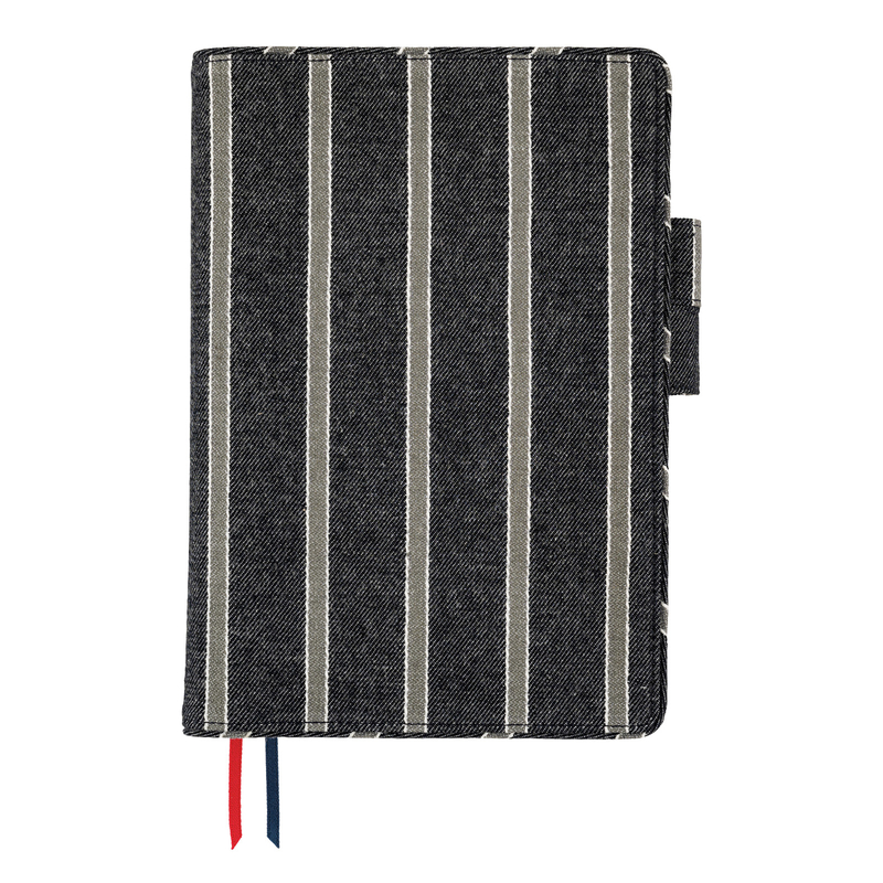 Hobonichi Hobonichi Lined Fabric: Twill (Navy x Gray) A5 [Cover Only]