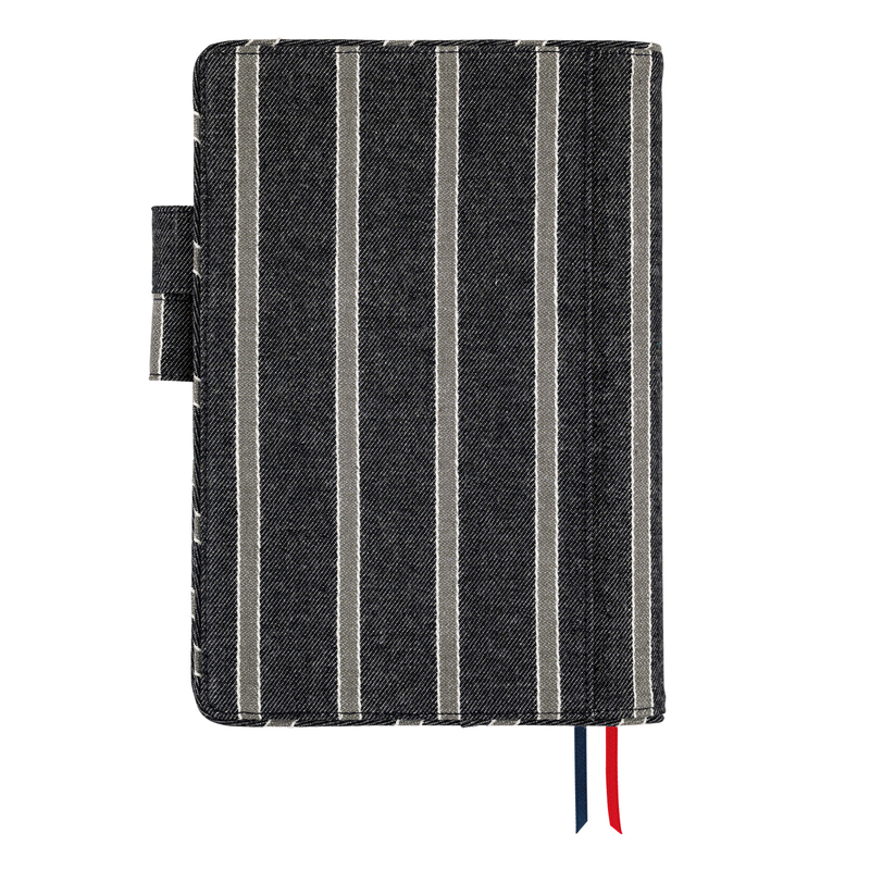 Hobonichi Hobonichi Lined Fabric: Twill (Navy x Gray) A5 [Cover Only]