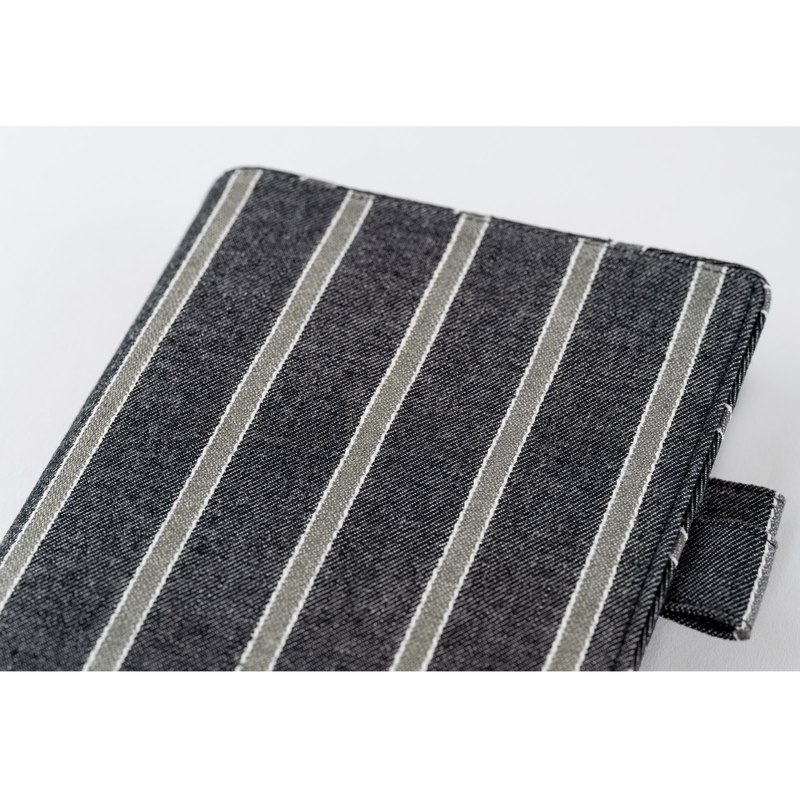 Hobonichi Hobonichi Lined Fabric: Twill (Navy x Gray) A5 [Cover Only]