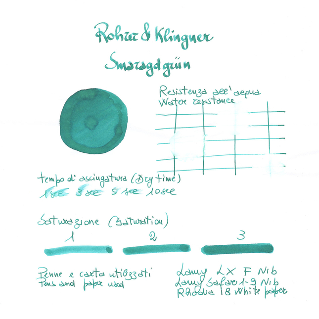 Rohrer & Klingner Smaragdgrun Inchiostro 50 ml