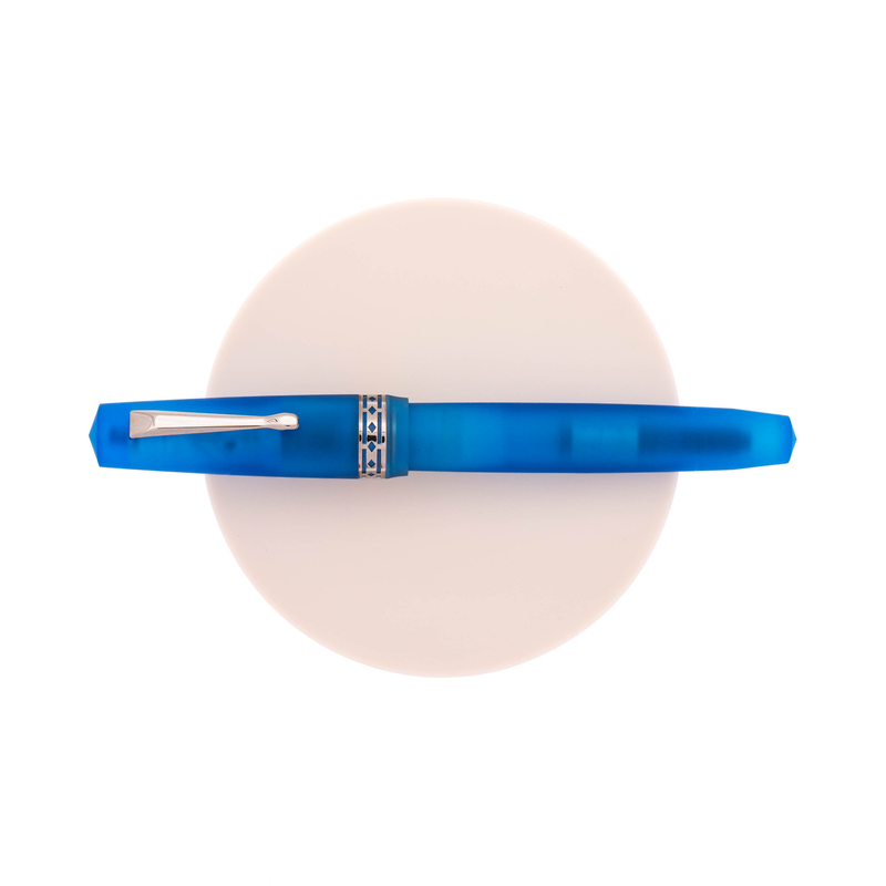 Radius Radius Settimo Fountain Pen Frosted Blue & Rhodium