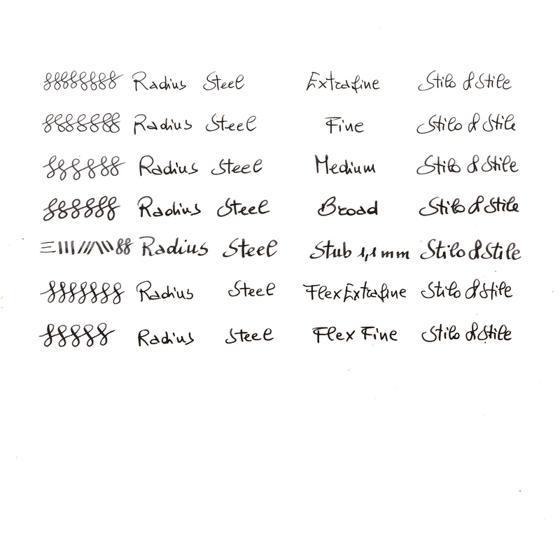 Radius Radius Settimo Fountain Pen Frosted Blue & Rhodium