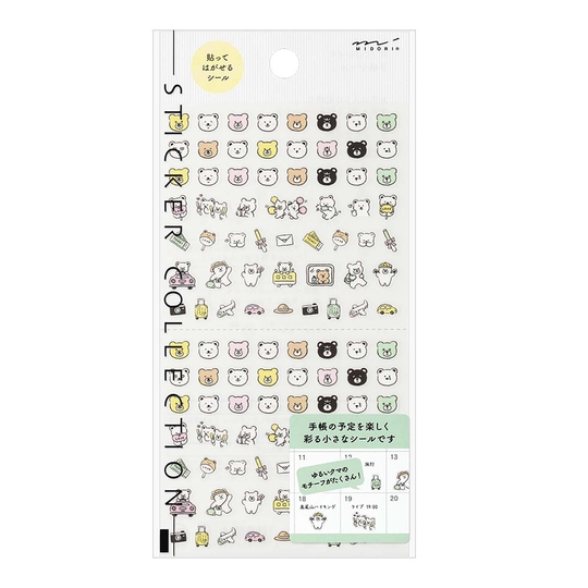 Midori Stickers Pictograph Bear