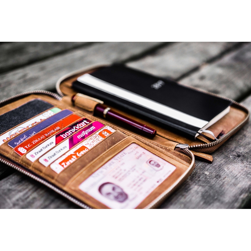 Galen Leather Galen Leather Zippered Cover Hobonichi Weeks Mega Crazy Horse Brown