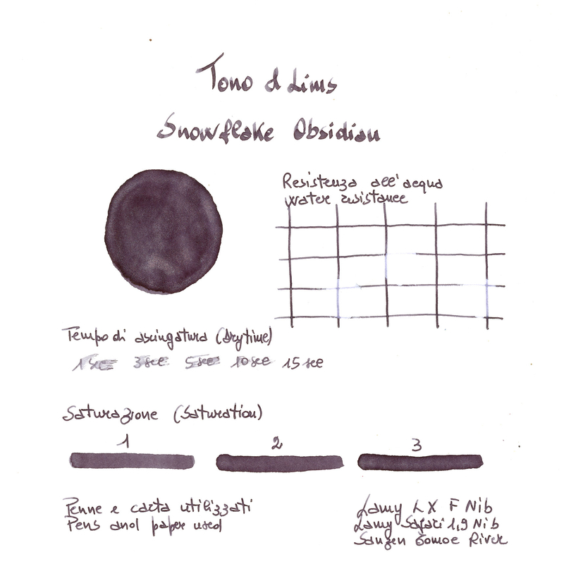 Tono & Lims Tono & Lims Earth Contact Line Snowflake Obsidian Ink Bottle 30 ml