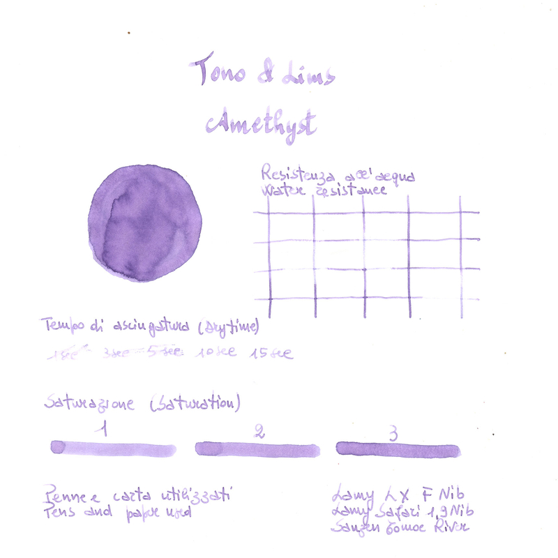 Tono & Lims Tono & Lims Earth Contact Line Amethyst Ink Bottle 30 ml
