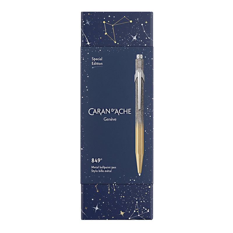 Caran d'Ache Caran d'Ache 849 Cosmic Blue Penna Sfera Dorata Edizione Speciale