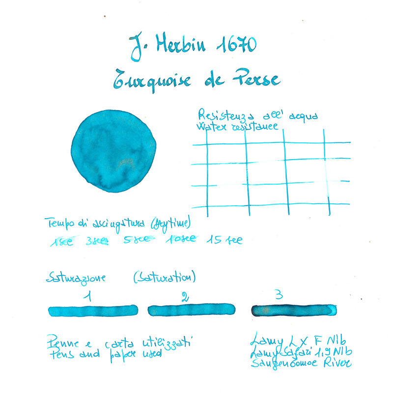 J. Herbin Herbin 1670 Turquoise de Perse Ink Bottle 50 ml