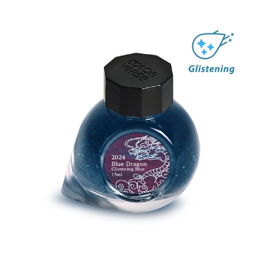 Colorverse 2024 Blue Dragon Glistening Blue Ink Bottle 15 ml
