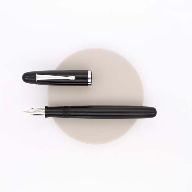 Noodler's Neponset Penna Stilografica Nera in Ebanite