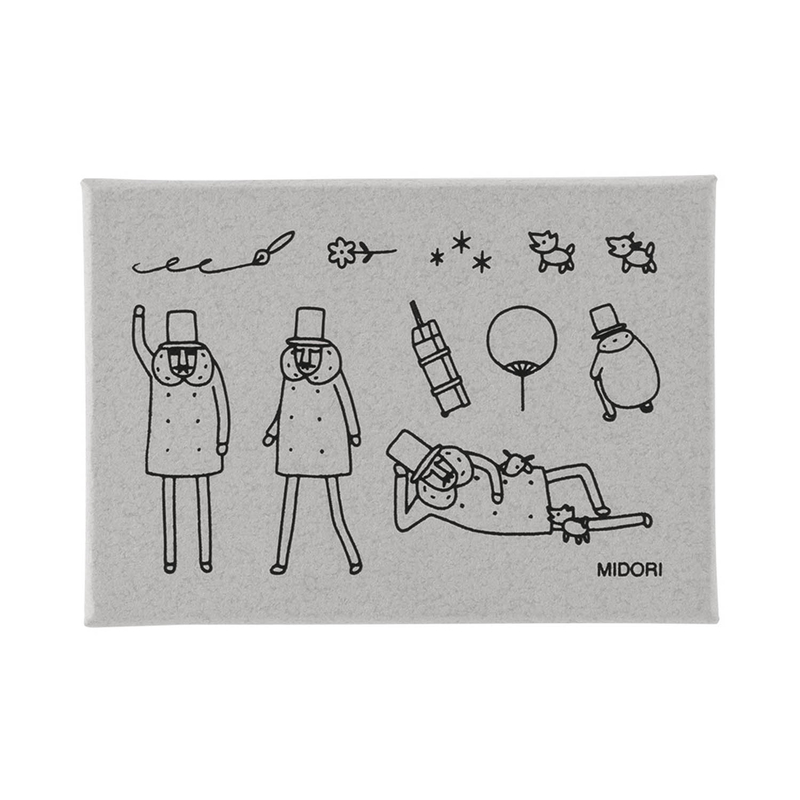 Midori Midori Ojisan 30th Anniversary Wooden Stamp Set A