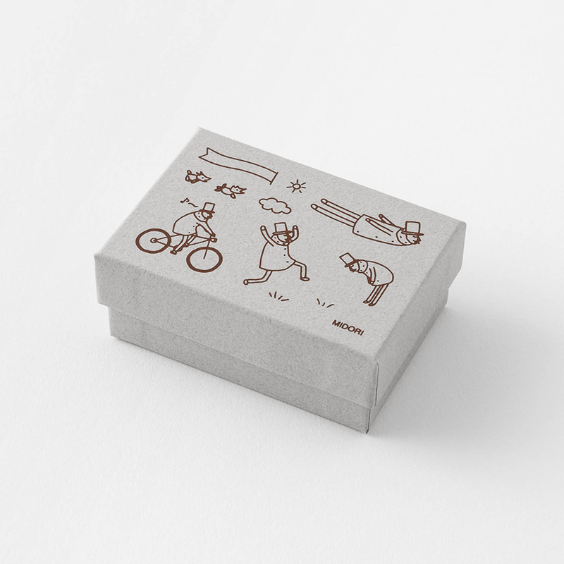 Midori Midori Ojisan 30th Anniversary Wooden Stamp Set B