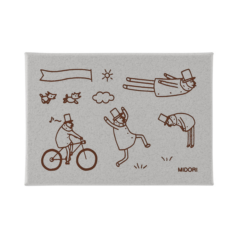 Midori Midori Ojisan 30th Anniversary Wooden Stamp Set B