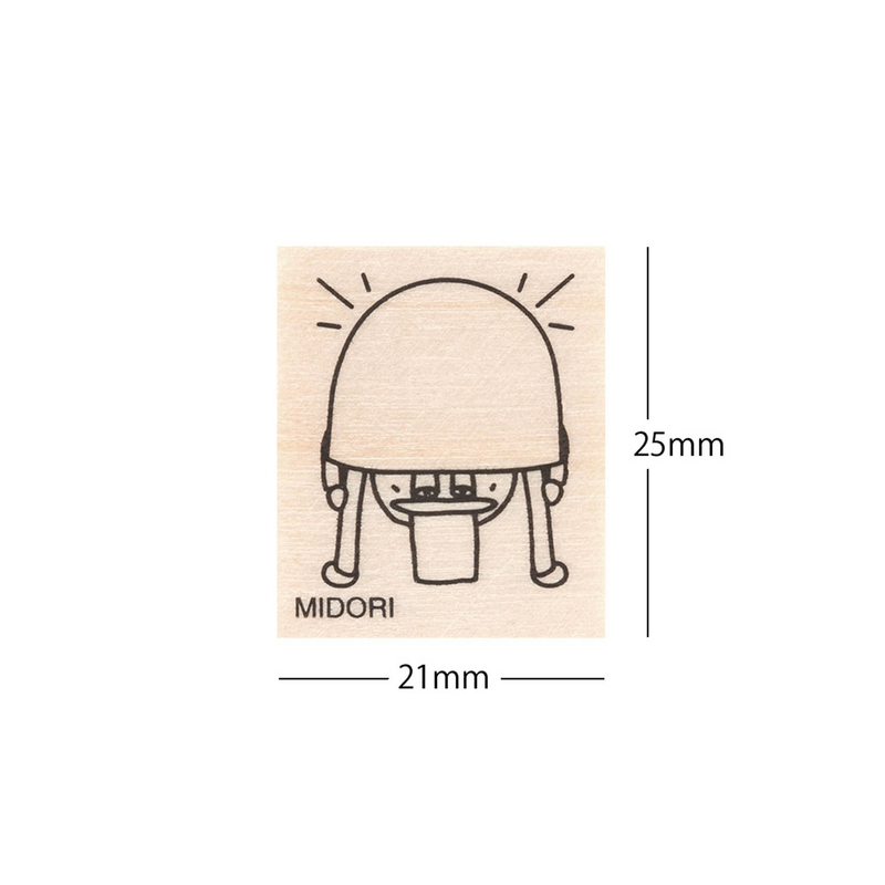 Midori Midori Ojisan 30th Anniversary Wooden Stamp B