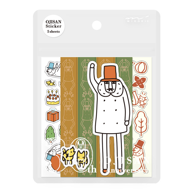 Midori Midori Ojisan 30th Anniversary Stickers A