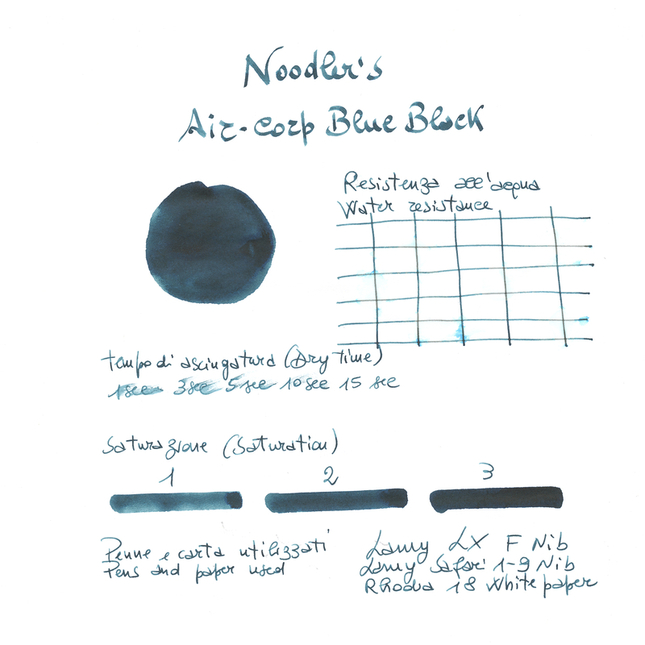 Noodler's Air Corp Blue Black Inchiostro 3 oz