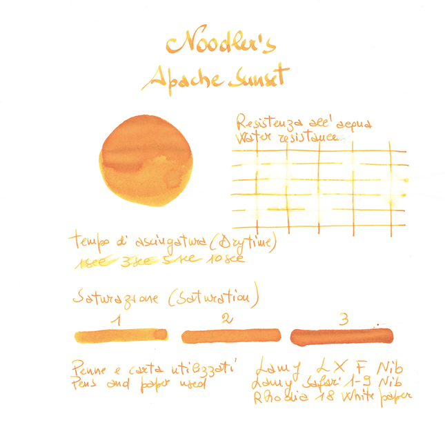 Noodler's Apache Sunset Ink Bottle 3 oz