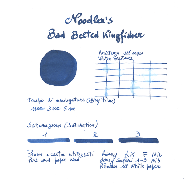 Noodler's Bad Belted Kingfisher Inchiostro 3 oz