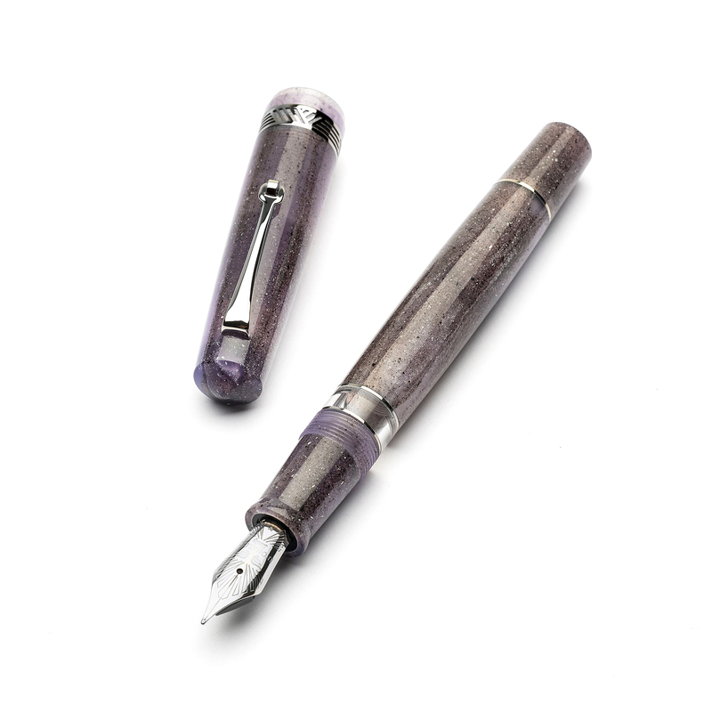 Leonardo Officina Italiana Leonardo Momento Magico Fountain Pen Amethyst & Rhodium 14k