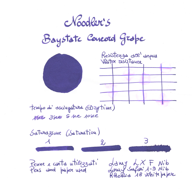 Noodler's Baystate Concord Grape Ink Bottle 3 oz