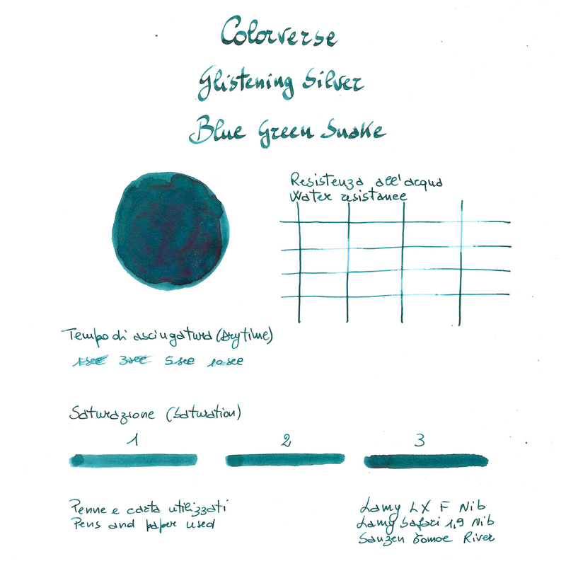 Colorverse Colorverse 2025 Blue Green Snake Glistening Silver Inchiostro 15 ml