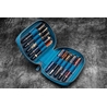 Galen Leather Galen Leather Expansi-Pouch Portapenne in Pelle 10 Posti Crazy Horse Ocean Blue