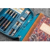 Galen Leather Galen Leather Expansi-Folio A5 Crazy Horse Ocean Blue