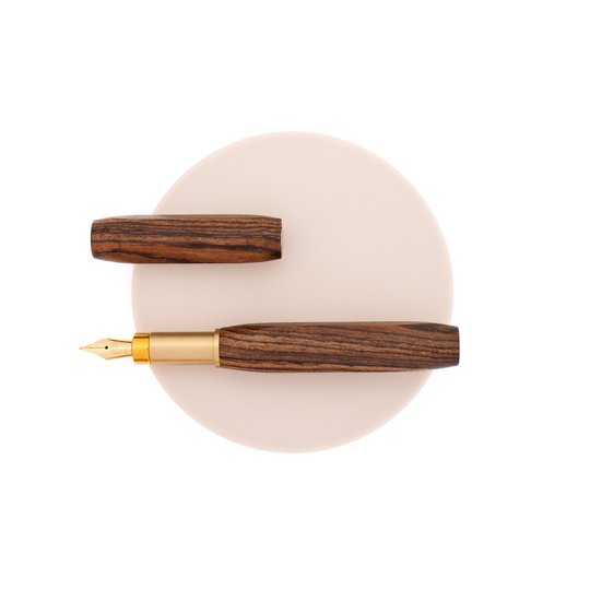 Wancher Sekai Densho 6 Facets Fountain Pen Tigerwood