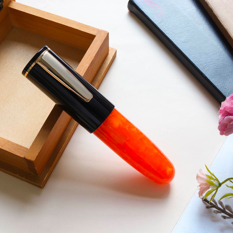 Wancher Wancher PoChaCo Fountain Pen Black Orange Chocolate