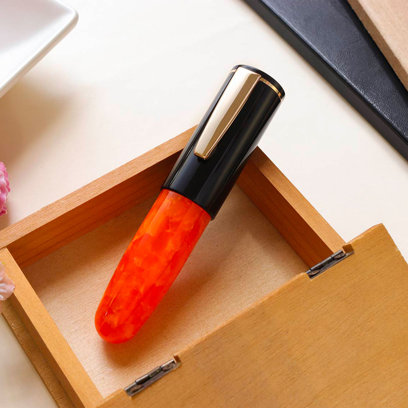 Wancher Wancher PoChaCo Fountain Pen Black Orange Chocolate