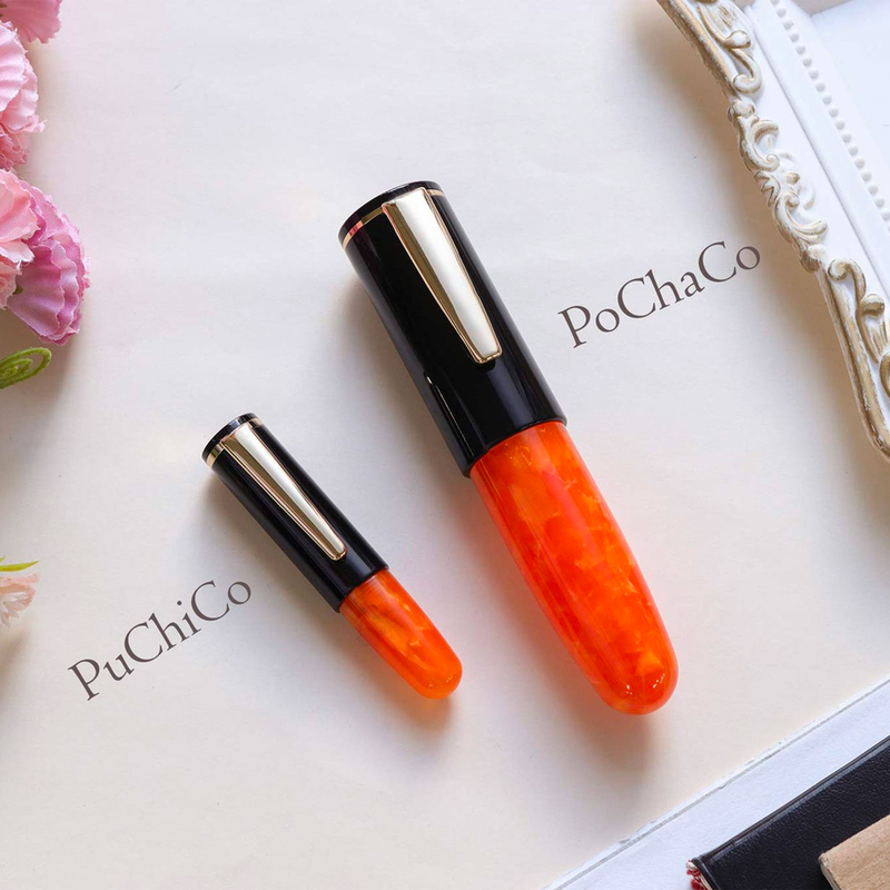 Wancher Wancher PoChaCo Fountain Pen Black Orange Chocolate