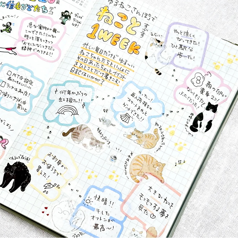 Bande Bande Washi Tape Relaxed Cat Walk