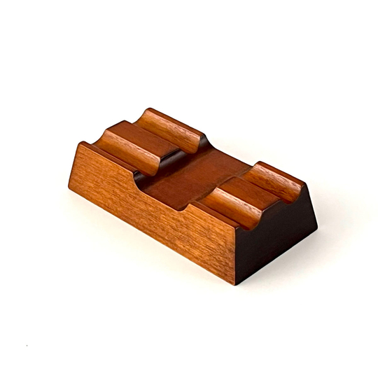Toyooka Craft Pen Rest for 2 Pens Alder Brown