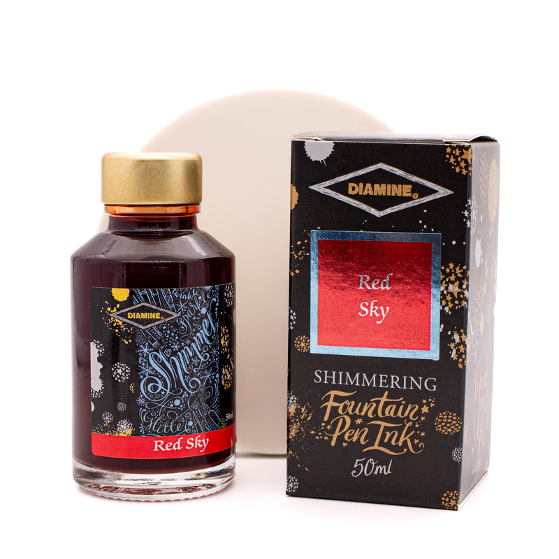 Diamine Diamine Shimmering Red Sky Ink Bottle 50 ml
